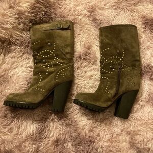 Ash Light brown studded heeled boots size 38 US size 7